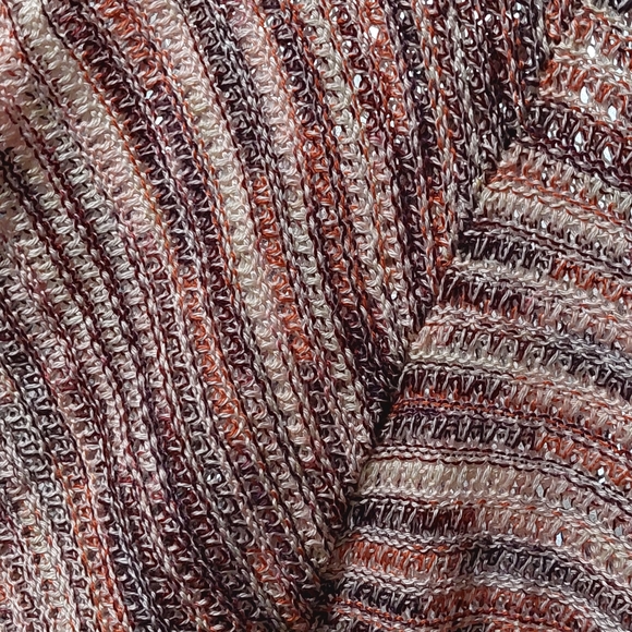 Striped Knit Top with Elbow Sleeves - Picture 2 of 3